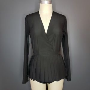 Kardashian Kollection Pleated Peplum Top